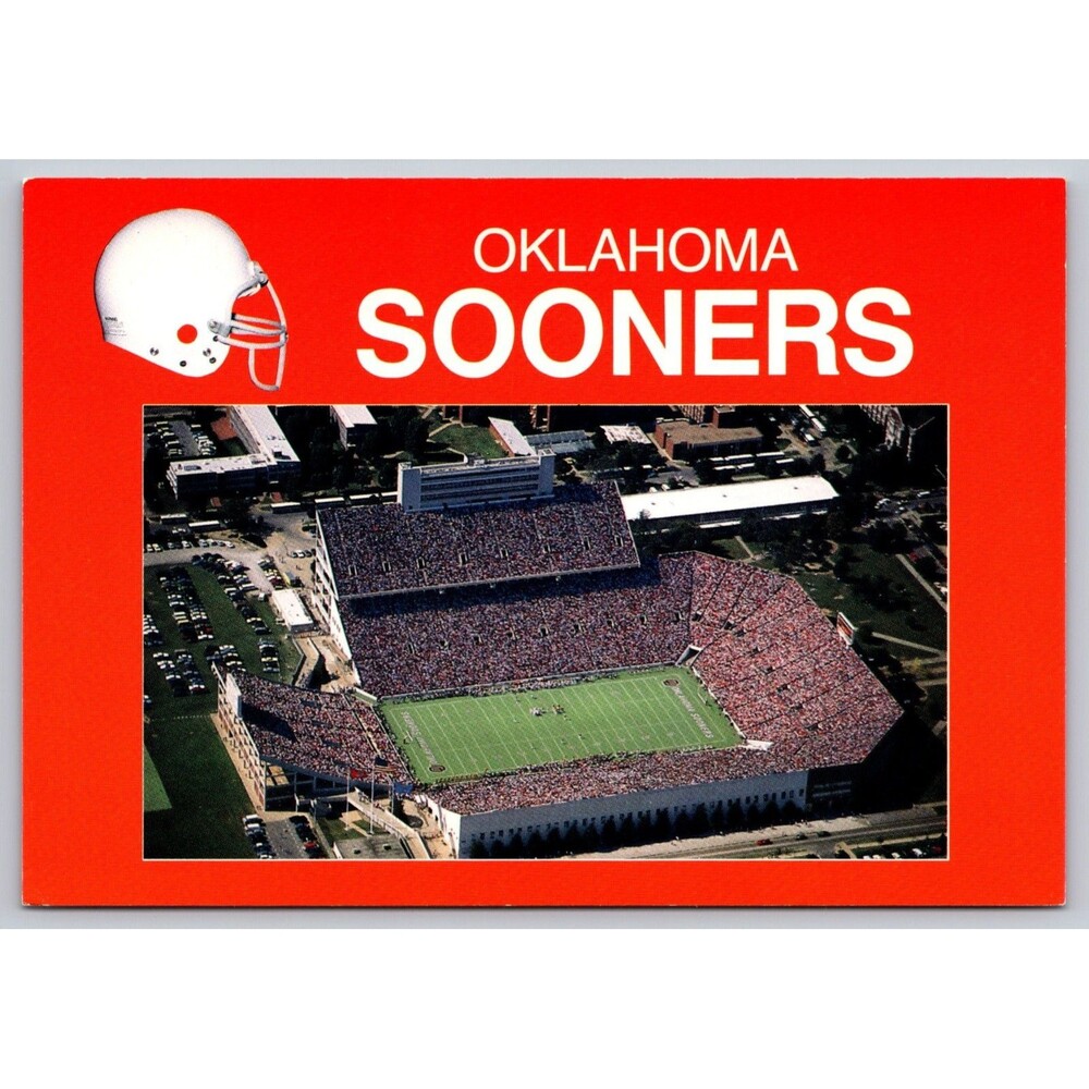 Vintage Oklahoma Sooners Football Postcard Owen Stadium Storer's Cards S-1074